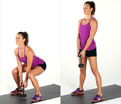 Приседания плие